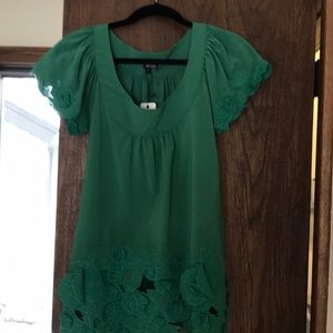 Emerald Green Eyelet Blouse